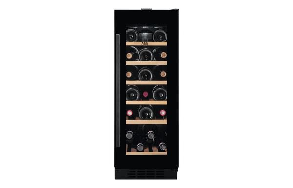 AEG AWS4020B5B B/U 30cm Wine Cabinet - Black Glass